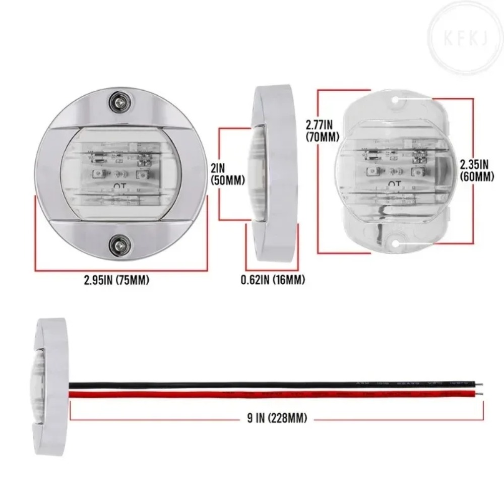 Fishing Boat Navigation Light - ไฟส่องสว่างสำหรับเรือยอชท์ เรือประมง 12V/24V ไฟนำทางทางทะเล ไฟส่องพื้นเรือ 4