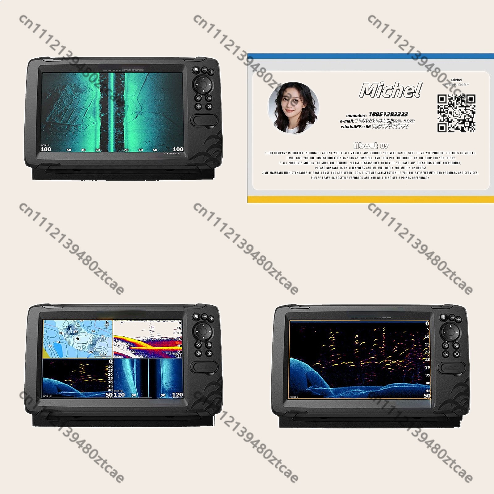 Fishing Boat Depth Finder - เครื่องหาปลาแบบพกพาสำหรับเรือคายัค ตกปลาบนน้ำแข็ง พร้อมระบบระบุระดับความลึก