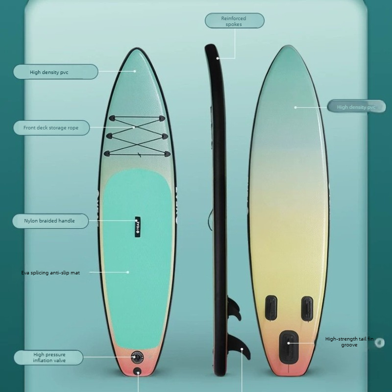 Fishing Boat Paddle - แพดเดิลบอร์ดไฟฟ้าแบบเป่าลม SUP เรือคายัค เรือตกปลา เซิร์ฟบอร์ดสำหรับผู้ใหญ่ อุปกรณ์กีฬาทางน้ำ