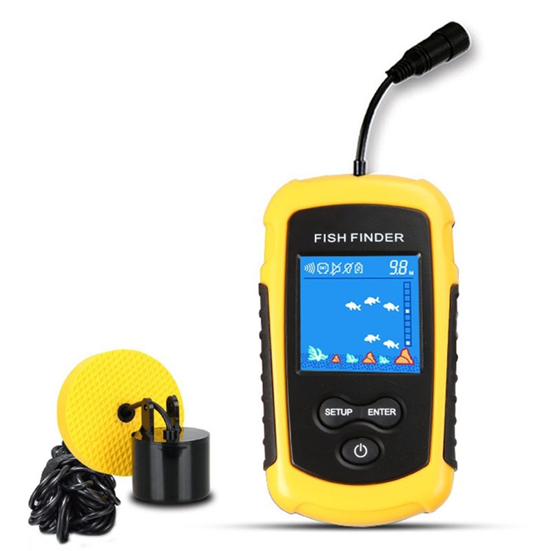 Fishing Boat Depth Finder - เครื่องหาตำแหน่งปลาแบบพกพา ABUE-Kayak โซนาร์หาปลาแบบมือถือ ใช้ได้กับเรือคายัค พร้อมจอ LCD