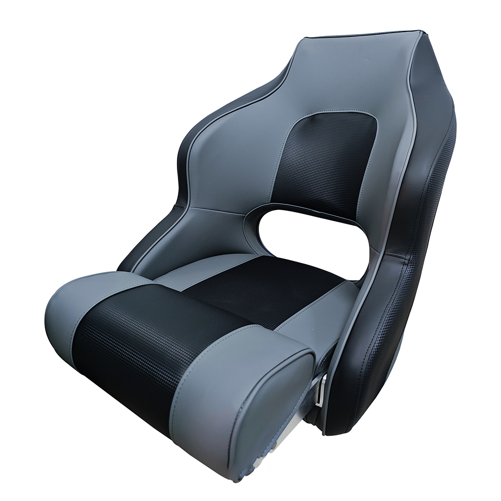 Fishing Boat Seat - เบาะนั่งกัปตันเรือพับได้คุณภาพสูง พนักพิงสูง พรีเมียม สำหรับเรือตกปลาและเรือไฟเบอร์กลาส เบาะนั่งผู้โดยสาร