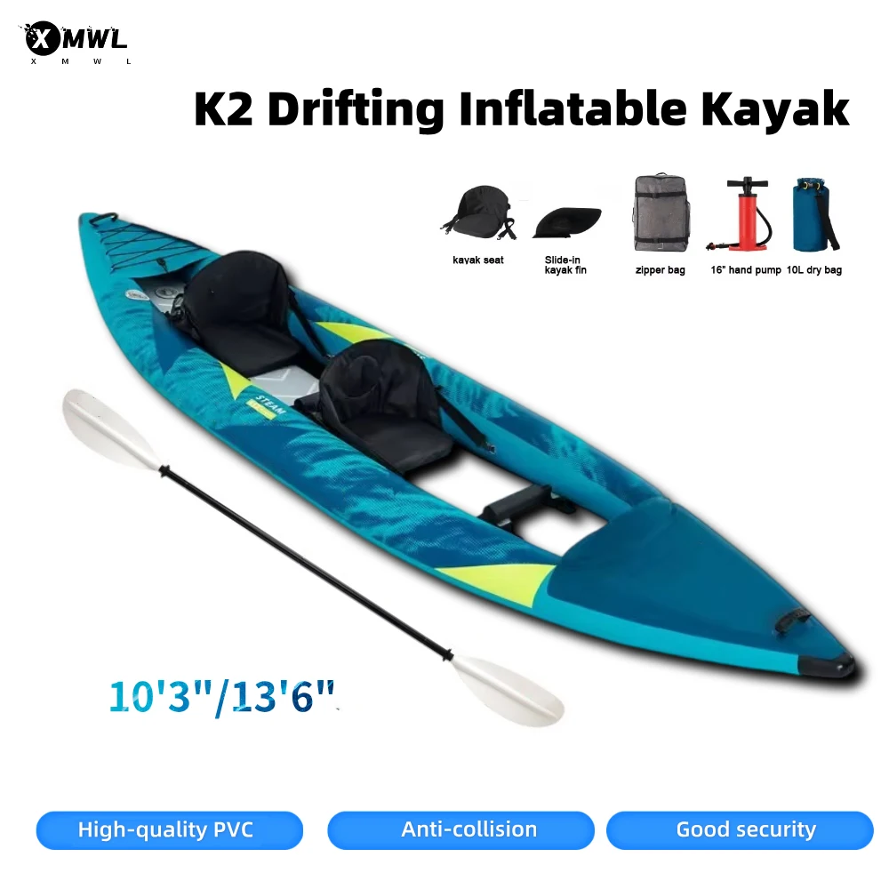 Fishing Boat Paddle - เรือคายัคพองลมแบบแคนู สำหรับ 1-2 คน 840D 10'3