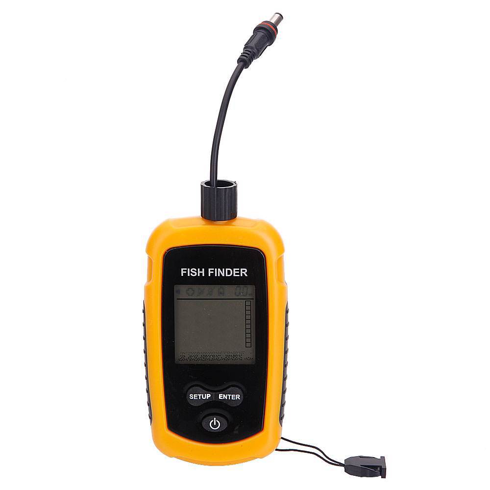 Fishing Boat Depth Finder - เครื่องตรวจจับปลาแบบพกพา 100 เมตร พร้อมระบบโซนาร์ ระบบเตือนภัย เครื่องวัดความลึก