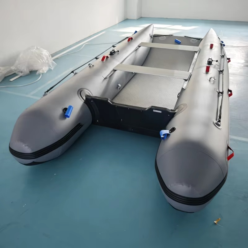 Fishing Boat Inflatable - เรือคาตามารันแบบเป่าลมความเร็วสูงจากโรงงานจีน เรือพอนทูนแบบเป่าลม เรือตกปลา สำหรับ 2-5 คน