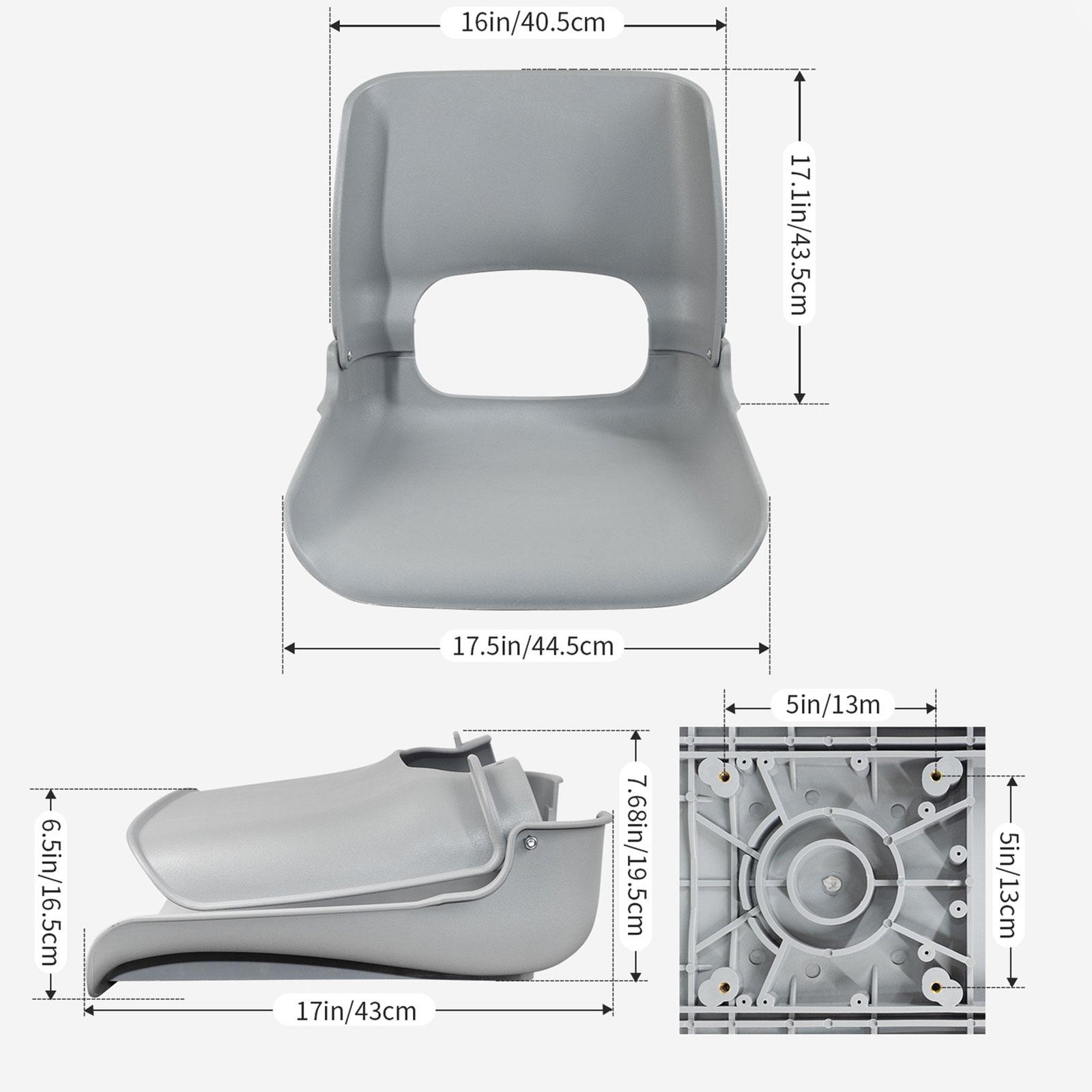 Fishing Boat Seat - ที่นั่งเรือ เก้าอี้พับได้ พนักพิงสูง วัสดุ PP ติดตั้งง่าย