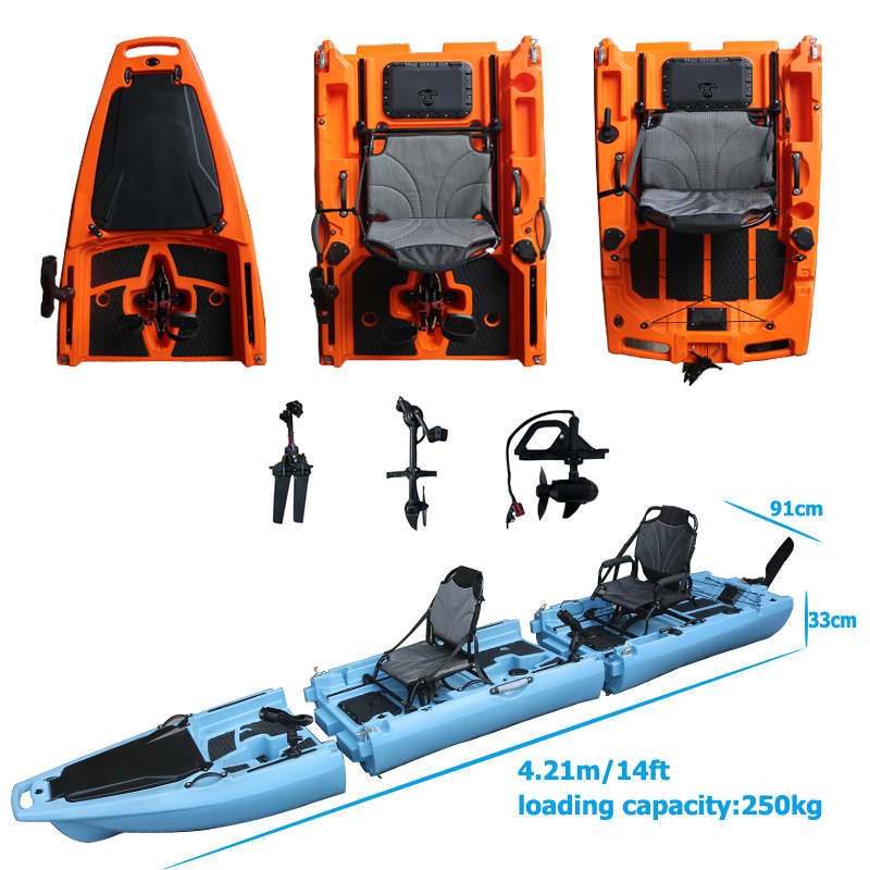 Fishing Boat Seat - เรือคายัคแบบถอดประกอบได้ 14 ฟุต สำหรับ 2 คน