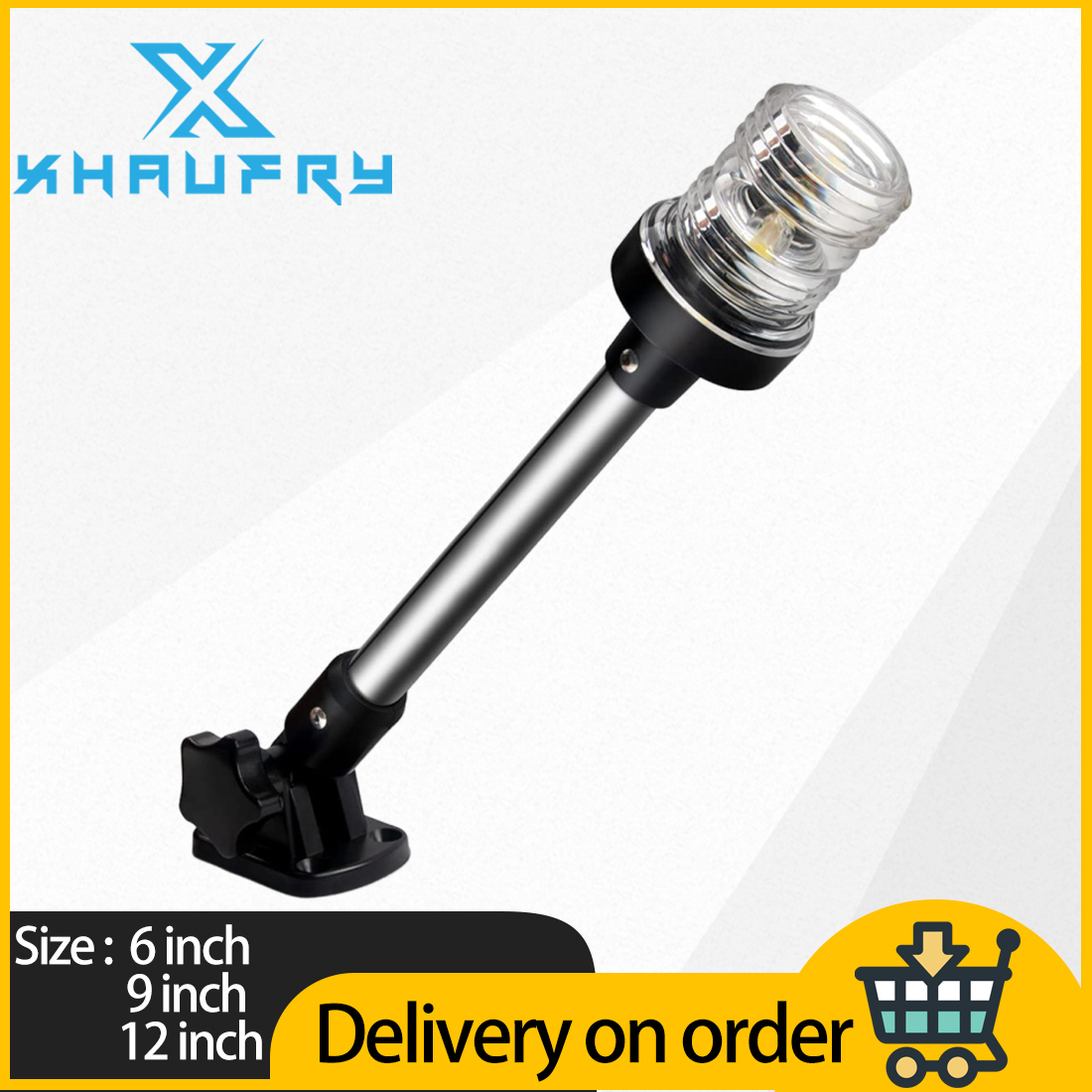 Fishing Boat Anchor - ไฟท้ายเรือ LED สีขาว 360 องศา แบบพับได้