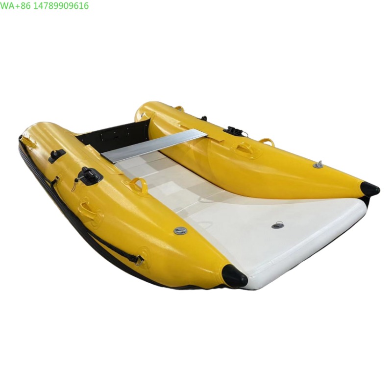 Fishing Boat Inflatable - เรือยางเป่าลมใหม่ ความเร็วสูง สำหรับล่องแก่ง ตกปลา แบบเรือคาตามารัน มีขาย