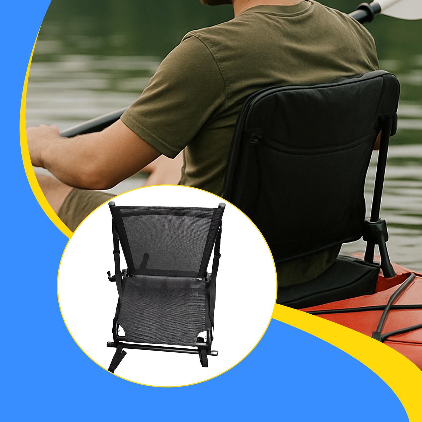 Fishing Boat Seat - เบาะนั่งเรือคายัคแบบมีพนักพิง พับได้ สำหรับนั่งในตัว พร้อมแผ่นรองเปลี่ยนได้ เบาะพนักพิงเรือแคนูสำหรับเรือตกปลา ล่องแก่ง