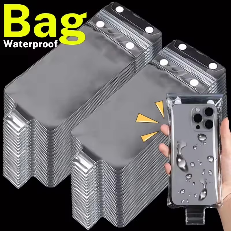 Fishing Boat Cover - 1-10PCS โปร่งใสกันน้ำโทรศัพท์ครอบคลุมกระเป๋าว่ายน้ำใต้น้ำโทรศัพท์มือถือป้องกันกระเป๋าสำหรับไอโฟน 17 ซัมซุง เสี่ยวมี่