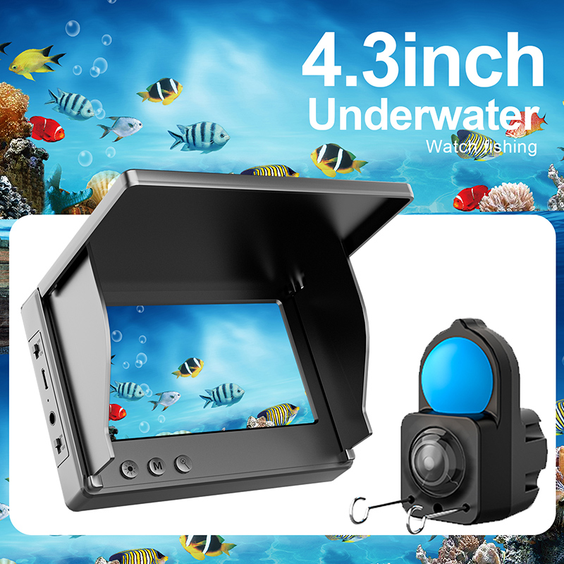 Fishing Boat Depth Finder - กล้องตกปลาใต้น้ำกันน้ำ IP68 พร้อมจอภาพ เครื่องหาปลาแบบพกพาพร้อมระบบมองเห็นกลางคืนและเครื่องวัดความลึก HD กล้องโซนาร์สำหรับตกปลาในทะเลสาบน้ำแข็ง