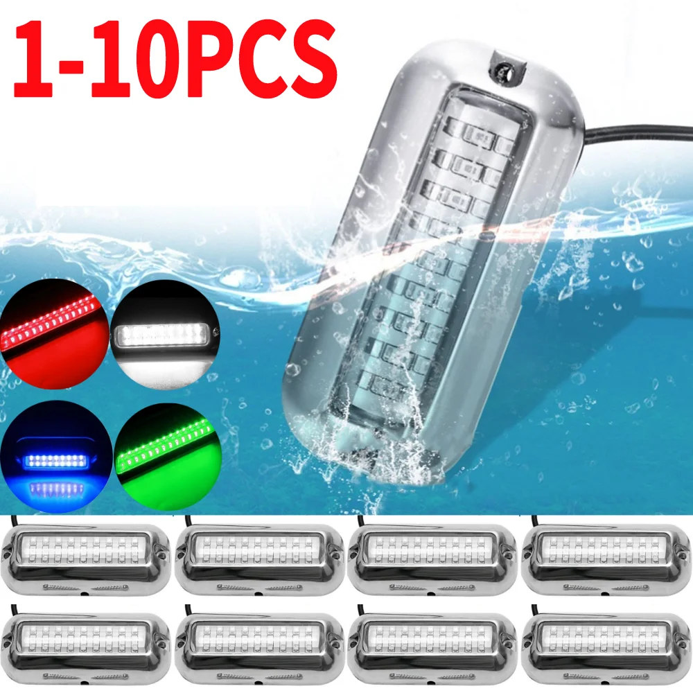 Fishing Boat Navigation Light - 27LED เรือสปีดโบ๊ทสแตนเลสสตีลไฟใต้น้ำ10-30โวลต์อุปกรณ์นำทางทางทะเลไฟ IP68กันน้ำเรือยอชท์อุปกรณ์เสริม