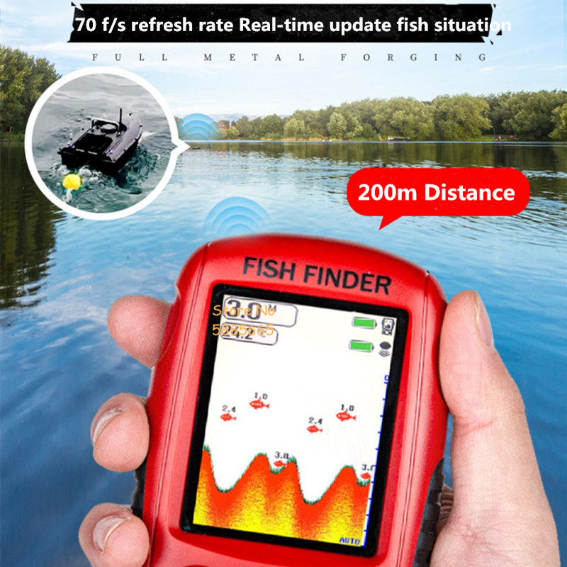 เครื่องหาปลาโซนาร์แบบพกพาอัจฉร - Fishing Boat Depth Finder บทวิจารณ์และราคา