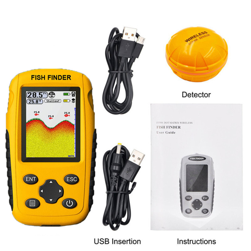 เครื่องหาปลาไร้สาย เซ็นเซอร์โซ - Fishing Boat Depth Finder บทวิจารณ์และราคา