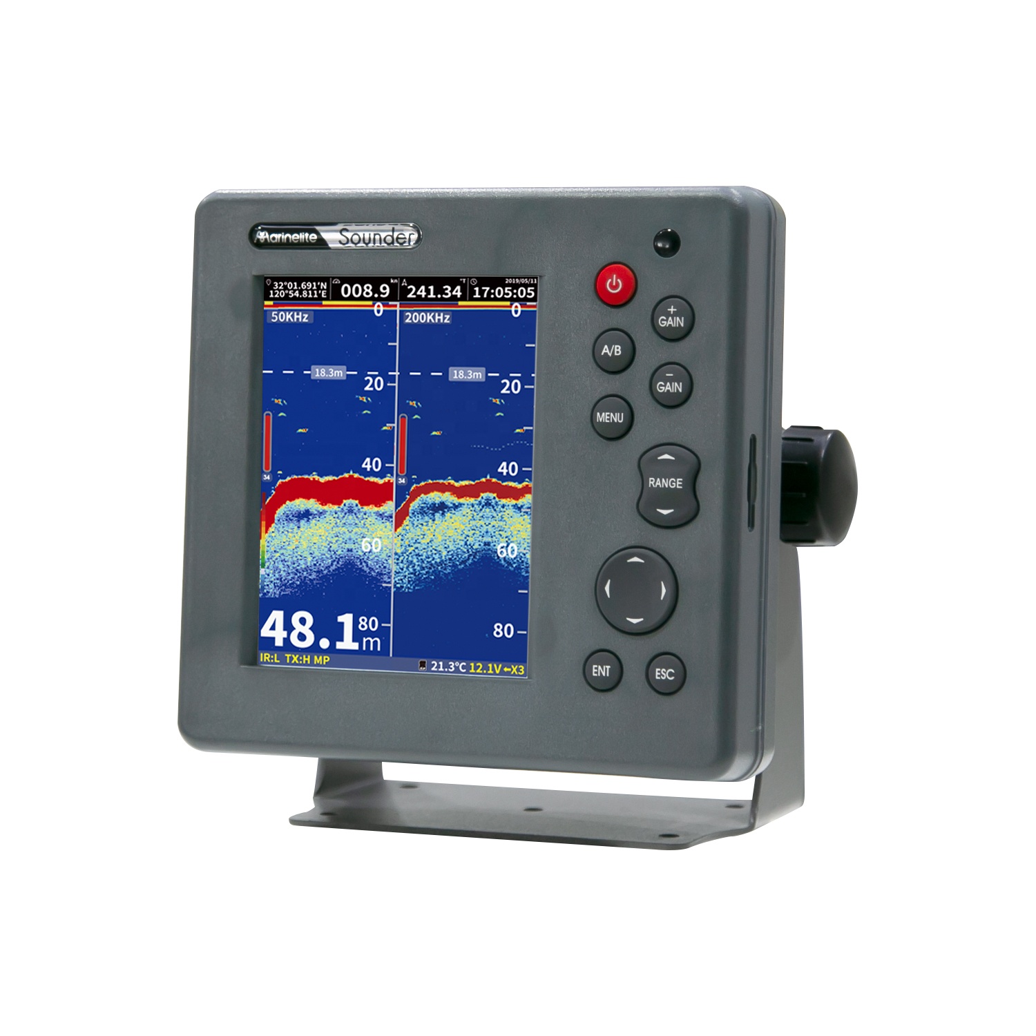 เครื่องหาปลาแบบโซนาร์ขนาด 6 นิ - Fishing Boat Depth Finder บทวิจารณ์และราคา