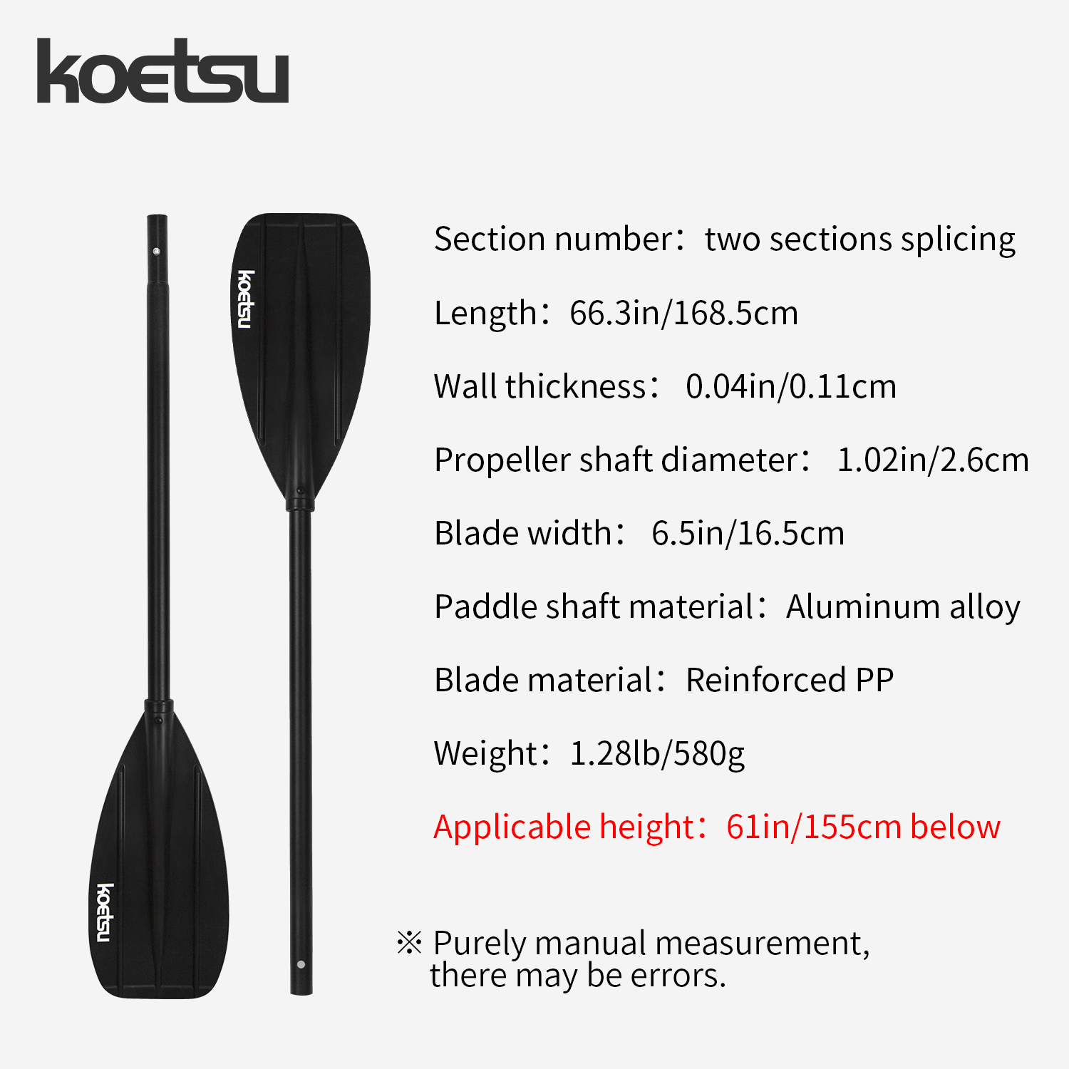 KOETSU อลูมิเนียมอัลลอยด์ Doub - Fishing Boat Paddle บทวิจารณ์และราคา