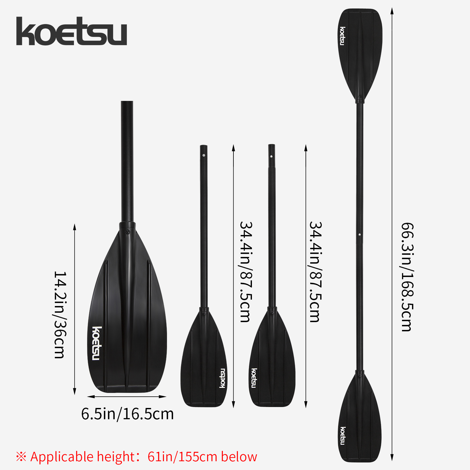 KOETSU อลูมิเนียมอัลลอยด์ Doub - Fishing Boat Paddle บทวิจารณ์และราคา