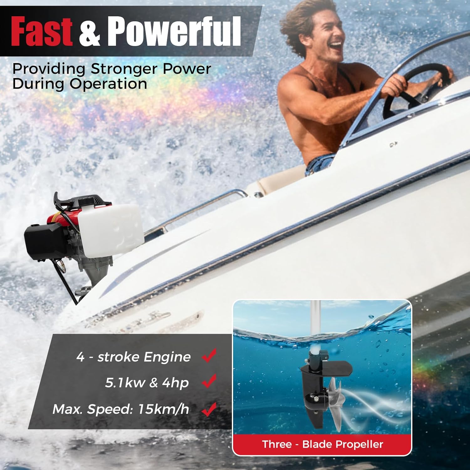 มอเตอร์ติดท้ายเรือ 4 แรงม้า, เ - Fishing Boat Outboard Motor บทวิจารณ์และราคา