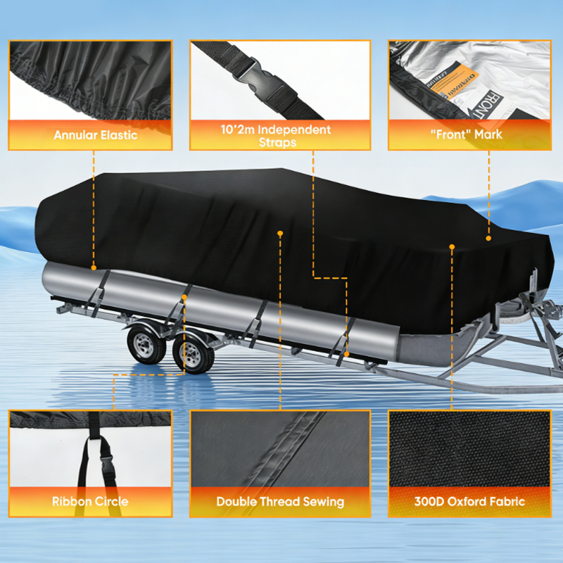 ผ้าคลุมเรือทนทาน ป้องกันลม ดีไ - Fishing Boat Cover บทวิจารณ์และราคา