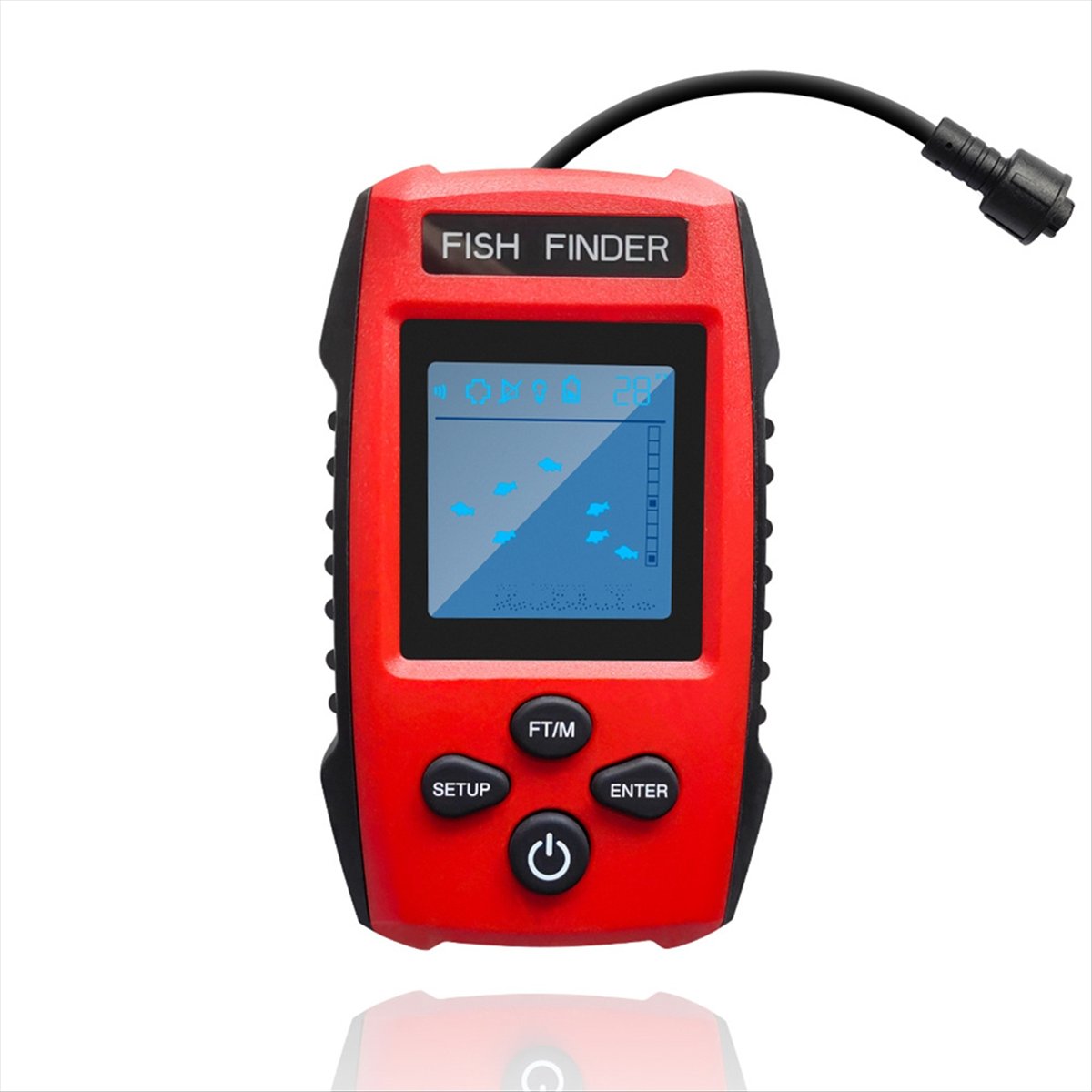 เครื่องหาปลาแบบมีจอ LCD สี พร้ - Fishing Boat Depth Finder บทวิจารณ์และราคา