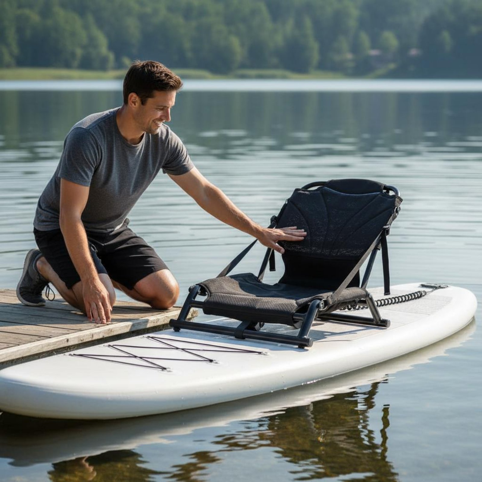 เบาะพิงหลังเรือคายัค ตาข่ายระบ - Fishing Boat Seat บทวิจารณ์และราคา